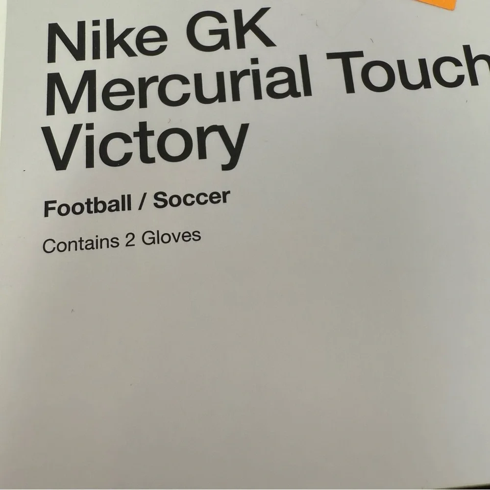 Nike GK Mercurial Touch Victory Soccer Gloves DC1981-101 Size 6 Ivory Neon blue